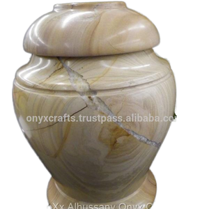 Urna Elegante de Madera de Teca y Mármol de 8x8x11 Pulgadas, Precio Económico para Adultos, Artículos Funerarios de Pakistán - Product Image 1