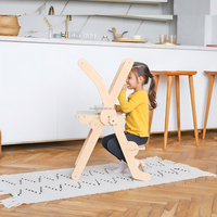 Tabouret d'apprentissage Montessori pour tout-petits, table d'alimentation Waldorf, aide de cuisine, tour d'apprentissage, bureau et chaise, chaise pliable pour enfants