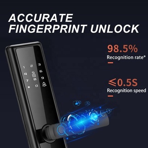 Cao công nhận không thấm nước chống trộm thông minh khóa nhà căn hộ vân tay RFID truy cập tuya kiểm soát Wifi Mạng gỗ thẻ chìa khóa - Product Image 3