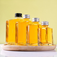Bouteille en verre carrée vide pour whisky et spiritueux, transparente, avec bouchon à vis argenté, prix d'usine, vente en gros