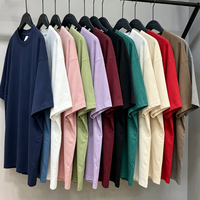 Camiseta de Algodón de Alta Calidad 280g para Hombre, Hombro Caído, Corte Relajado, Manga Corta, Personalizable, en Blanco, Peso Pesado, Venta al por Mayor, Proveedor a Granel