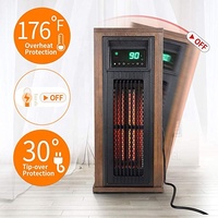 Fabricant chinois 1000w 1500w chauffage à tour à bois infrarouge avec affichage LED