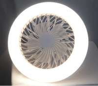Ventilateur de chambre à coucher LED E27 télécommande étude salon lumière universelle tête de lampe dortoir plafonnier