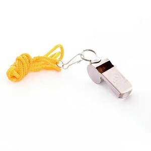 Promotional Metal Loud <strong>Police</strong> Referee Sports Whistle <strong>Lanyards</strong> - Product Image 2