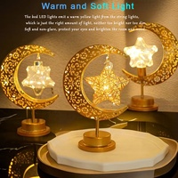 Nouvelle Lampe LED Mini Ramadan 2025 – Magnifique Lampe de Table Étoile et Lune en Fer pour Chambre à Coucher – Cadeau Musulman – Décorations Aïd Moubarak
