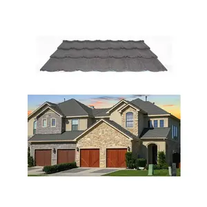 热卖金属瓦屋面板供应商石材涂层屋面瓦建筑材料住宅