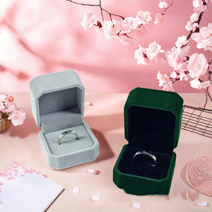 Anillo de propuesta de terciopelo, par de anillos, caja de almacenamiento, cajas de embalaje de joyería - Product Image 5