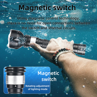 Lampe torche tactique haute puissance étanche en aluminium avec LED COB rechargeable par USB 1000+ lumens pour la plongée professionnelle sous-marine
