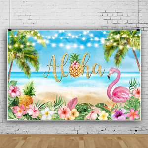 <span class=keywords><strong>Flamingo</strong></span> merah muda latar belakang musim panas tropis Hawai bunga fotografi latar belakang bunga bayi spanduk meja kue mandi - Product Image 4