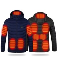 Vestes chauffantes d'hiver pour l'extérieur, avec batterie intelligente USB, isolées et matelassées, pour hommes