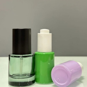 Flacon compte-gouttes en verre givré de luxe personnalisé de 30 ml, emballage cosmétique cylindrique à épaule plate pour sérum et huile - Product Image 6