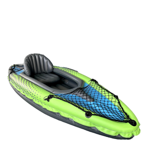 Ensemble de <span class=keywords><strong>kayak</strong></span> gonflable pliable en PVC <span class=keywords><strong>Challenger</strong></span> K1 68305 pour la pêche à la dérive, les sports nautiques en plein air, durable, 1 personne - Product Image 1