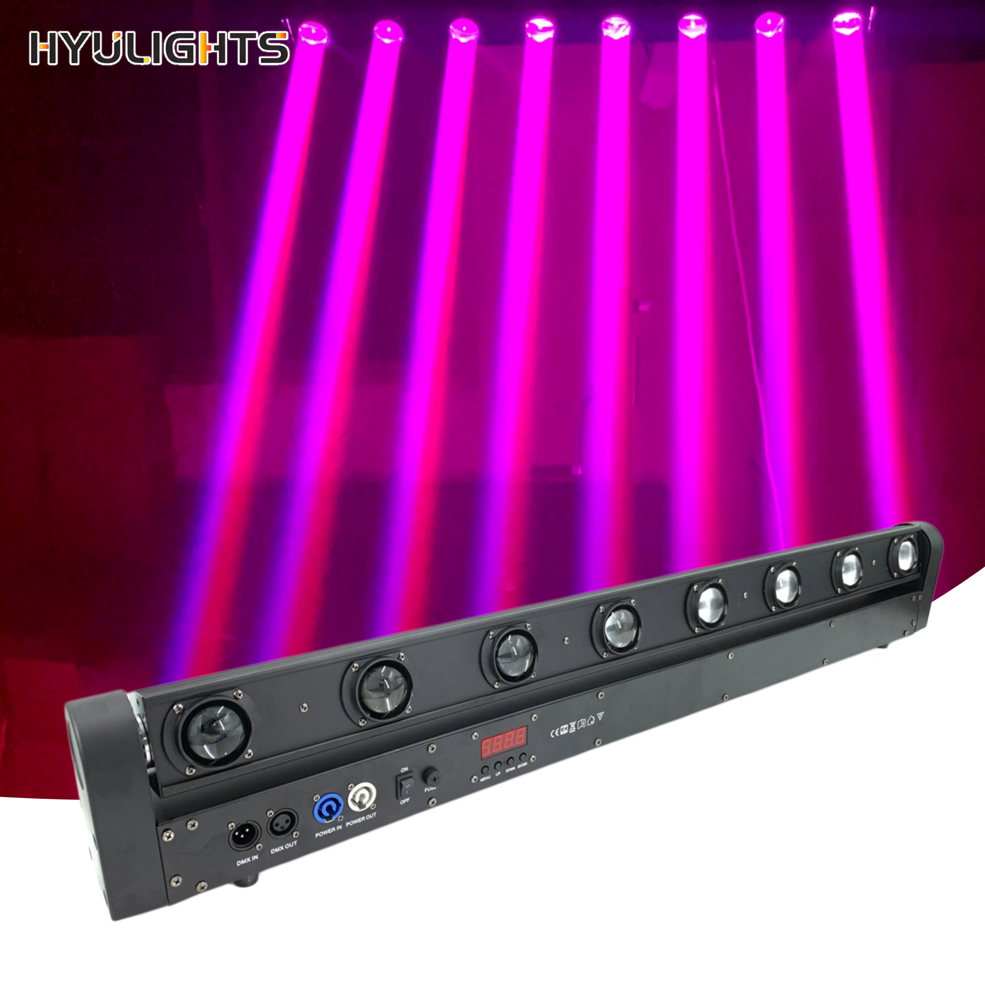 Dmx512 8 Eye 8x12w Rgbw 4in1 Led Beam Moving Head Bar for Stage Dj Disco Ktv Nightclub Stage