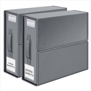Organiseurs de draps de lit personnalisés, organiseurs de placard et cubes de rangement pliables, organiseur de draps de lit Sheetcube avec fermeture éclair - Product Image 1