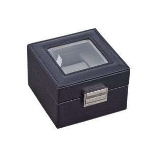 European American PU Leather <b>Stitched</b> Flip <b>Watch</b> Box Luxury Wristwatch Storage Display Gift Box Wholesale - Product Image 3