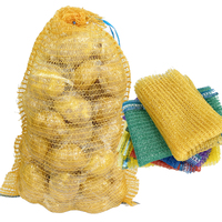 Sac en filet PE rouge personnalisé avec cordon de serrage pour l'emballage agricole des oignons et des pommes de terre, certifié SGS