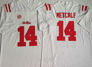 2026 Groothandel Hoge Kwaliteit Goedkope College Team Ole Miss Rebels # <span class=keywords><strong>2</strong></span> Darts # 14 Metcalf geborduurde herentruien - Product Image 5