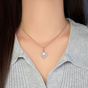 Foxi, модное ожерелье, медное ожерелье с подвеской, 18 карат, золото, инкрустированное цирконом, оптовая продажа, 18 карат позолоченные женские украшения - Product Image 6