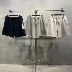 Conjunto de Pantalones Cortos Deportivos Esenciales de Alta Calidad, Ropa Urbana de Verano, Cintura Elástica, 100% Algodón, Pantalones Cortos Casuales Sólidos para Hombre - Product Image 1