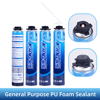 Mastic polyuréthane blanc imperméable à l'eau Mousse de calfeutrage Utilisation de la construction Agent gonflant Colle liquide Mastic adhésif PU Spray d'étanchéité