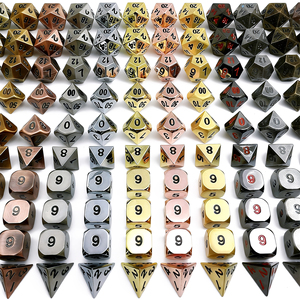 Juego de Dados de Metal de Aleación de Zinc Personalizables, Dados Poliédricos para Juegos de Rol de <span class=keywords><strong>Dungeons</strong></span> & <span class=keywords><strong>Dragons</strong></span> - Product Image 3