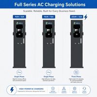 Station de recharge pour véhicules électriques AC de type au sol 14kW 22kW 44kW à double borne avec protection électrique complète