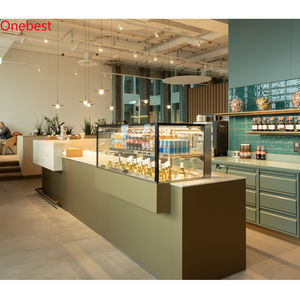 Comptoirs de bar à gâteaux et pains en bois massif haut de gamme, design autoportant pour hôtel - Product Image 2