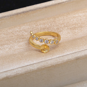 แหวนเงินแท้ S925 แบบเปิดสำหรับผู้หญิง แฟชั่น ปรับขนาดได้ ใช้งานได้หลากหลาย ประดับมุก รุ่น 5681 - Product Image 4