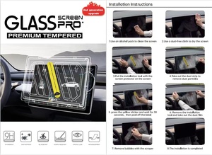 Car Touchscreen HD Matte Anti Fingerprint 9H Tempered Glass Film <b>Screen</b> <b>Protector</b> for Model Y/3 - Product Image 3