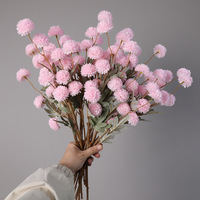 Mini fleurs artificielles en soie, 5 têtes de pissenlit et mini chrysanthèmes, semi-artisanales, tons automnaux, pour décoration de mariage et de salon