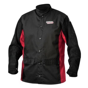 Traje de Seguridad LINCOLN, Chaqueta de Soldadura con Mangas de Cuero y Algodón Ignífugo, Ropa Protectora para Soldadores, Garantía de 1 Año - Product Image 2