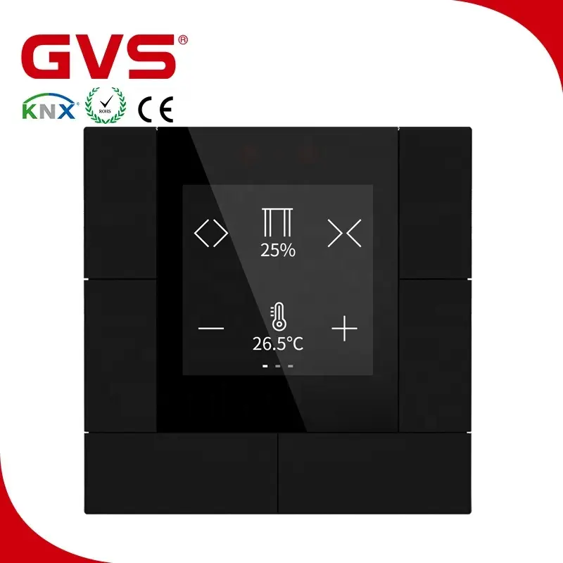 2019 Good Quality China Factory GVS KバスKNX/EIB KNX Temperature Panel 55ミリメートルThermostat Panel HVAC FanコイルSmart KNX Systems