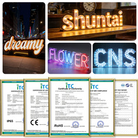Vente en gros d'usine, lettres en métal 3D personnalisées avec logo d'entreprise, enseigne LED illuminée, décoration publicitaire avec taille et forme personnalisables