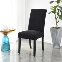 Housses de chaise unies imperméables personnalisées avec logo OEM, livraison en 10 jours, Housses de chaise de salle à manger, Étagère à chaussures tricotée