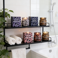 Bougies d'aromathérapie à imprimé léopard longue durée pour la maison et le bureau, très vendues
