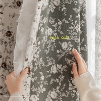 Rideaux occultants de style français en chenille jacquard à motif floral, couleur crème et blanc, vintage, pour la décoration du salon et de la chambre à coucher