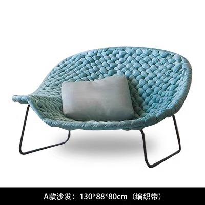 Canapé inclinable simple bleu