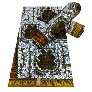 Großhandel Real African Wax Fabric UK 6 Yards/Stk. Baumwolle Stoffe für Frauen Näh kleid