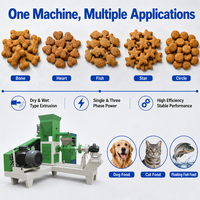 Machine extrudeuse de nourriture sèche pour animaux de compagnie de qualité industrielle pour la production de granulés d'aliments pour chats, ligne de production pour usage commercial