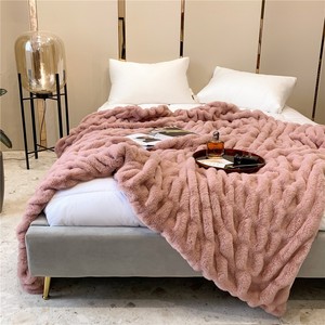 Faux Fur Plush Blanket Soft Thick <b>Double</b> Sided Warm Cozy Flannel Sofa <b>Throw</b> Office Nap Blanket All Season - Product Image 3
