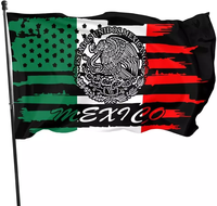 Drapeau bannière d'amitié Mexique-USA, 3x5 pieds, impression simple face, pour extérieur, vente en gros, nouveau, personnalisé