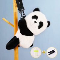 Jouet éducatif interactif parlant en forme de panda avec des matériaux en polyester et coton, rembourrage en coton PP, design portable pour enfants