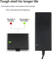 Chargeur de Batterie au Lithium 42V 2A avec Adaptateur Secteur et Tête GX16, Adaptateur de Charge CA, Prise d'Entrée US