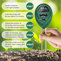 Capteur d'humidité Ec Ph Npk de température d'humidité du sol 3 en 1 testeur de sol rapide compteur idéal pour le jardin pelouse ferme intérieur et extérieur