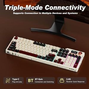 Clavier mécanique sans fil pleine taille OEM ODM AK35I V4 avec écran couleur 114 touches, bouton rotatif, tri-mode, joint, clavier de jeu à commutation à chaud - Product Image 5