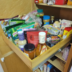 Bamboo <b>Drawer</b> Organizer Rectangular Multi Compartment Kitchen Spice Storage <b>Sliding</b> Tray - Product Image 4