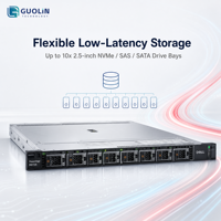Serveur en rack Dell PowerEdge R6725 1U, double processeur AMD EPYC 9005 Series, 6 To DDR5, 3x PCIe Gen5, double OCP, serveur de calcul haute densité
