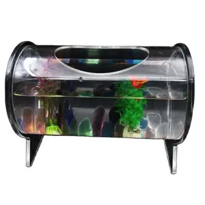 Aquário decorativo, tanque de peixes acrílico transparente