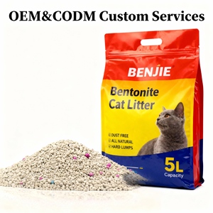Arena para Gatos de Bentonita 100% Natural de Primera Calidad, Sin Polvo, Control de Olores, Fuerte Aglutinación, Venta Directa de Proveedor OEM/ODM - Product Image 1