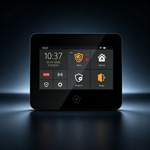 Nouvel alarme de sécurité domestique P600s avec écran tactile 4,3 pouces, caméras vidéo, système d'alarme intelligent Tuya WiFi GSM alimenté par batterie - Product Image 2